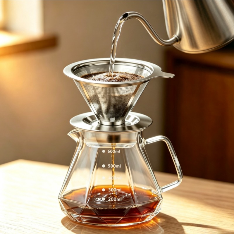 Home Office For Two - Pour Over Coffee Maker with Permanent