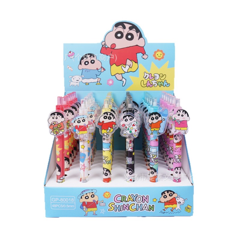 Home Office Student - 48pcs/box Crayon Shinchan Point Pen Cartoon