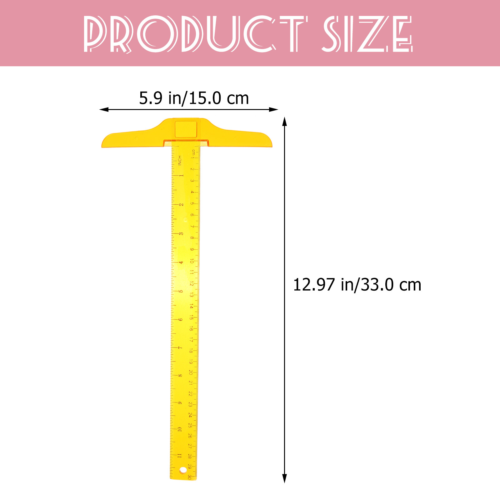 2Pcs T Shape Rulers Plastic Do - Home Office Student 评论和价格