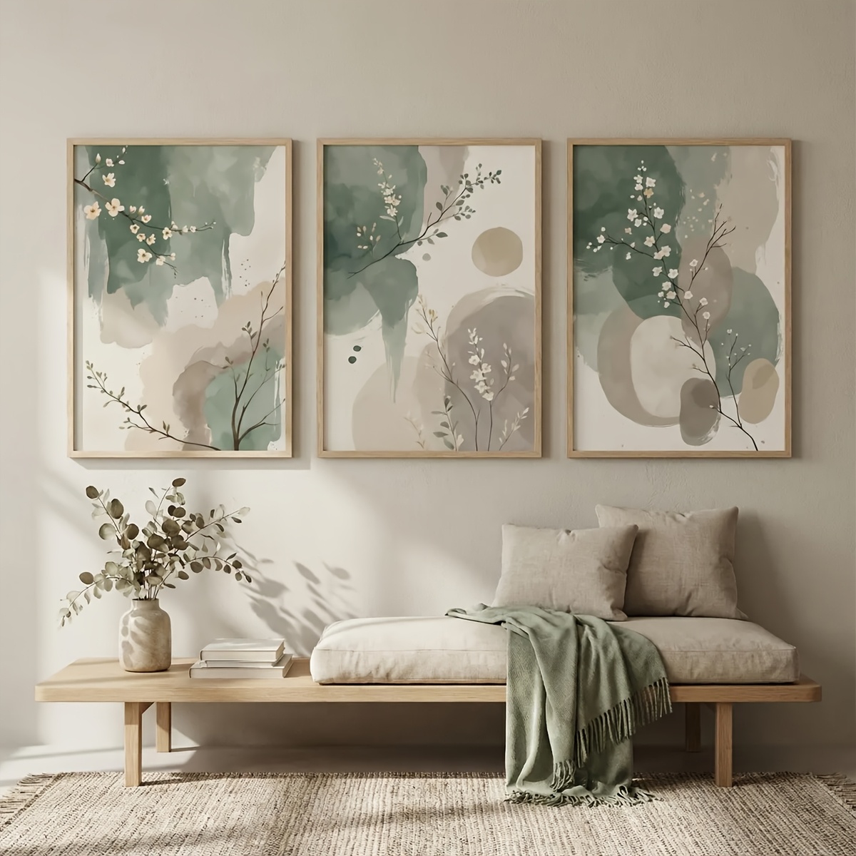 3pcs Japanese-Style Plant Canv - Home Office Student 评论和价格
