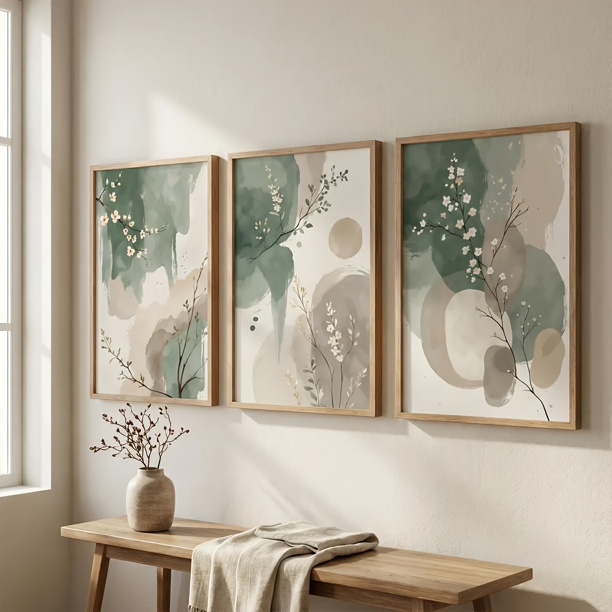 3pcs Japanese-Style Plant Canv - Home Office Student 评论和价格
