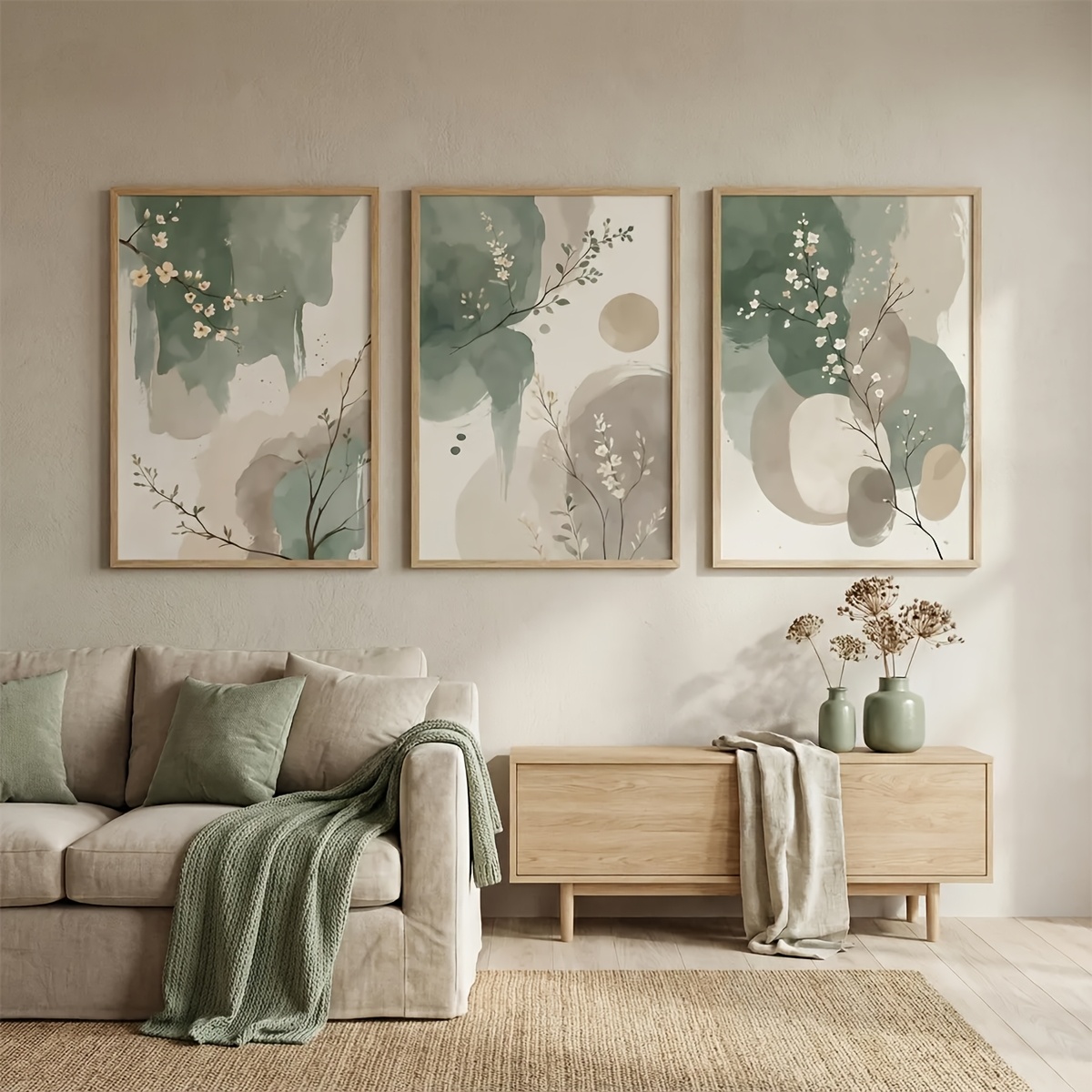 3pcs Japanese-Style Plant Canv - Home Office Student 评论和价格