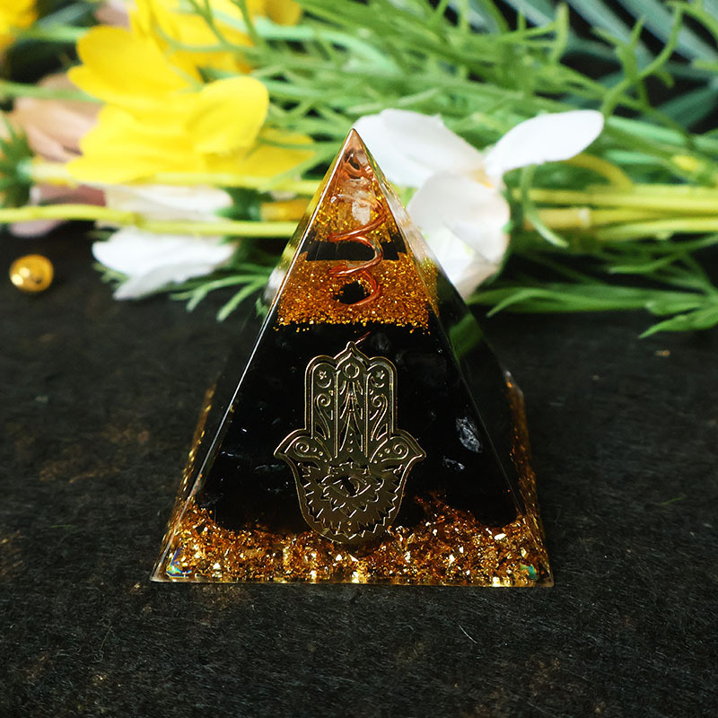 Hamsa Hand Resin Crystal Pyram - Free Home Office 评论和价格