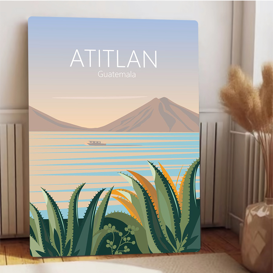 Vintage Atitlan Lake Guatemala - Home Office Guatemala 评论和价格
