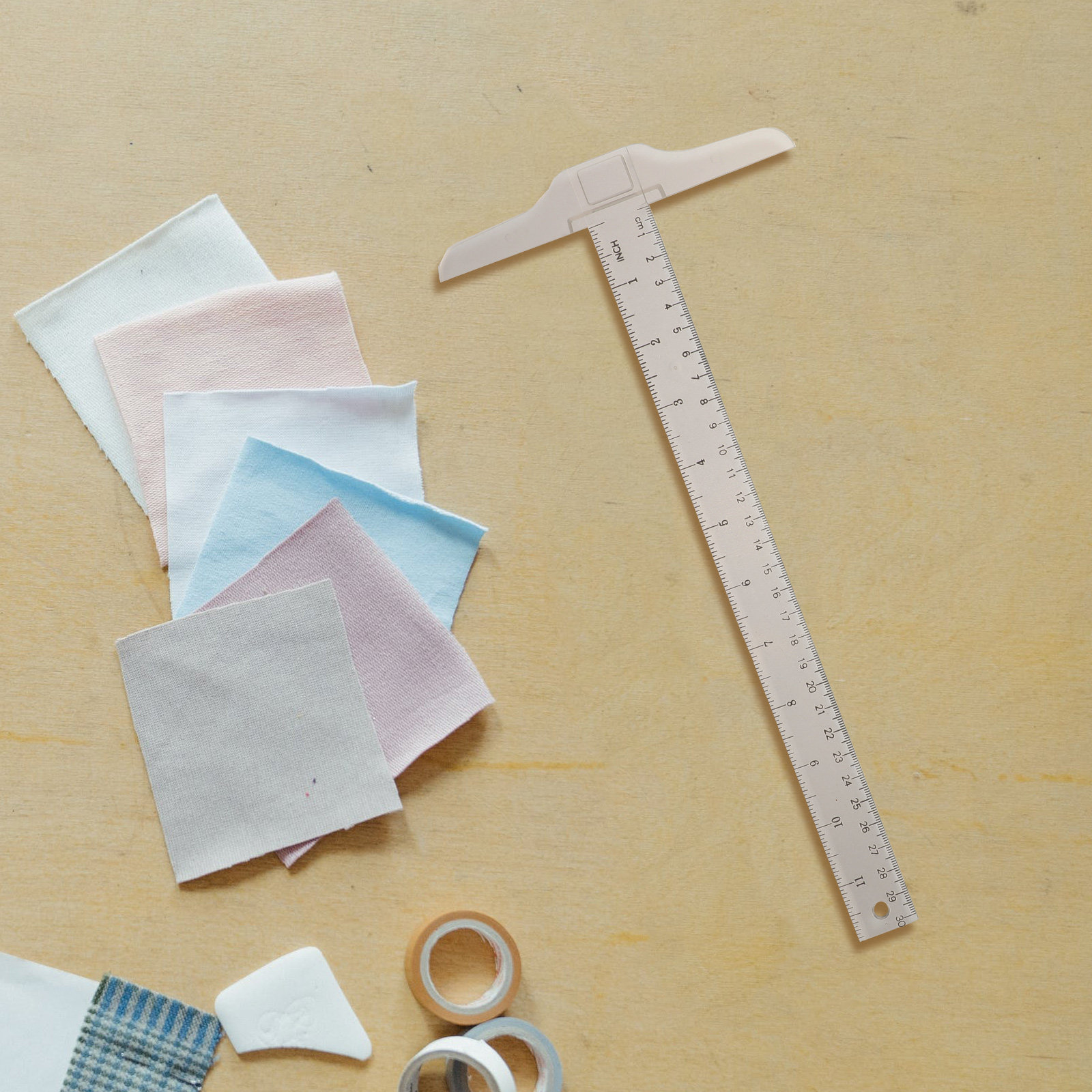 2Pcs T Shape Rulers Plastic Do - Home Office Student 评论和价格