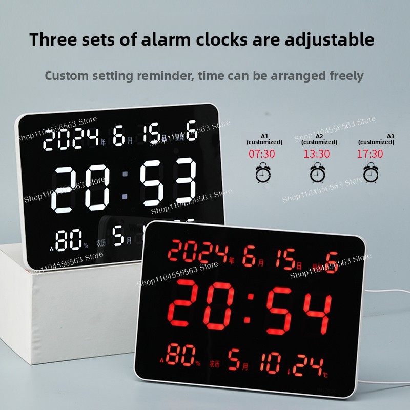 Digital Wall Clock with LED Di - Home Office Updates 评论和价格