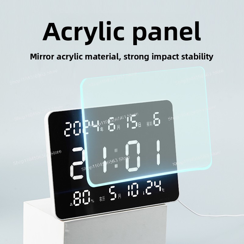 Digital Wall Clock with LED Di - Home Office Updates 评论和价格