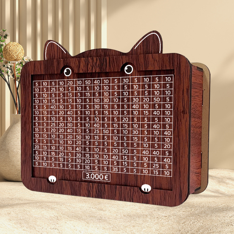 Rustic Penny Bank with Goal Tr - Home Office Budget 评论和价格