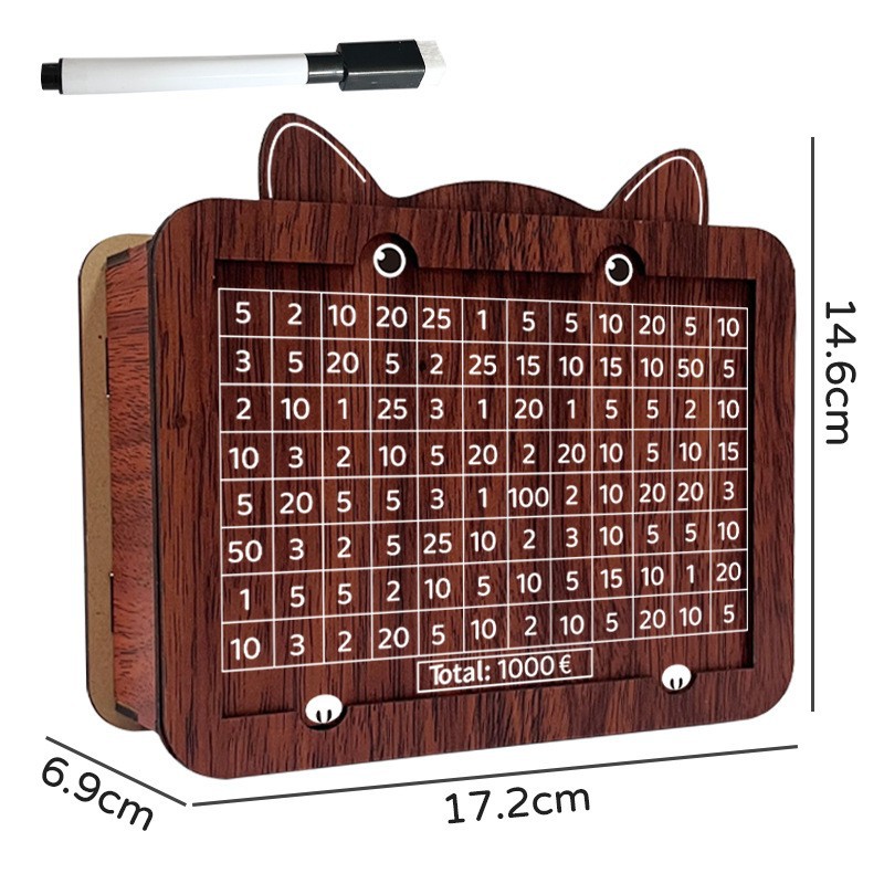 Rustic Penny Bank with Goal Tr - Home Office Budget 评论和价格