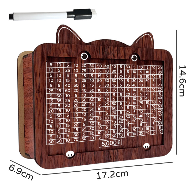 Rustic Penny Bank with Goal Tr - Home Office Budget 评论和价格