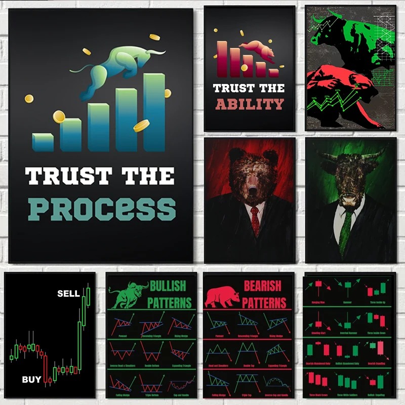 Neon Bulls&Bears Stock Market  - Home Office Marketing 评论和价格