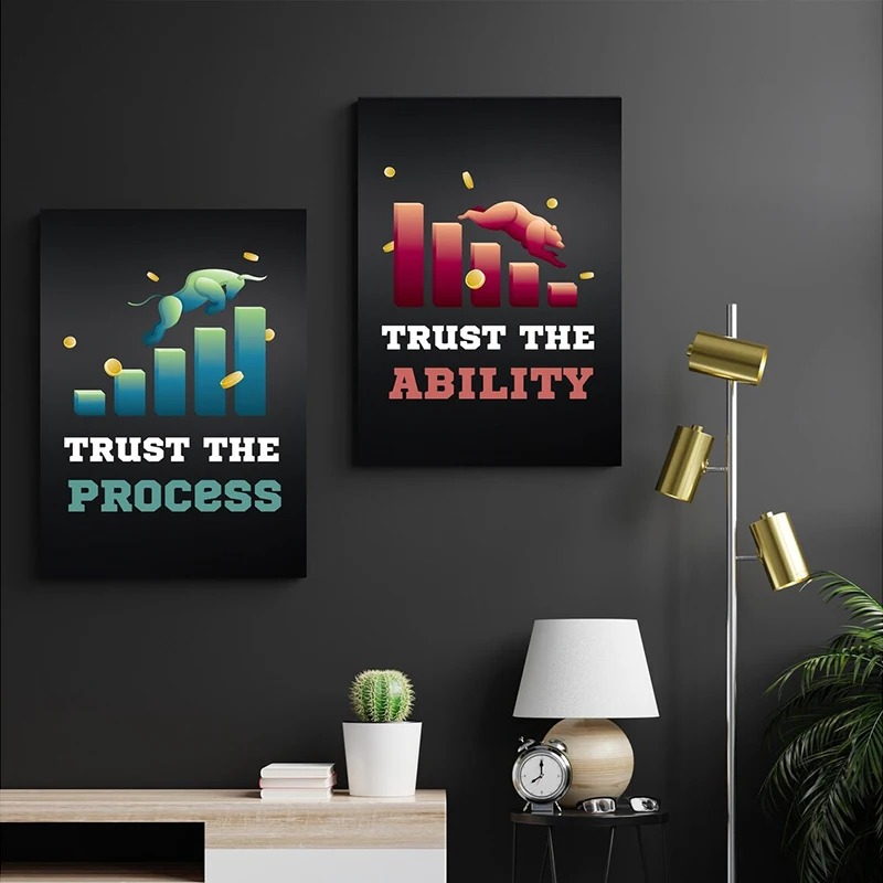 Neon Bulls&Bears Stock Market  - Home Office Marketing 评论和价格
