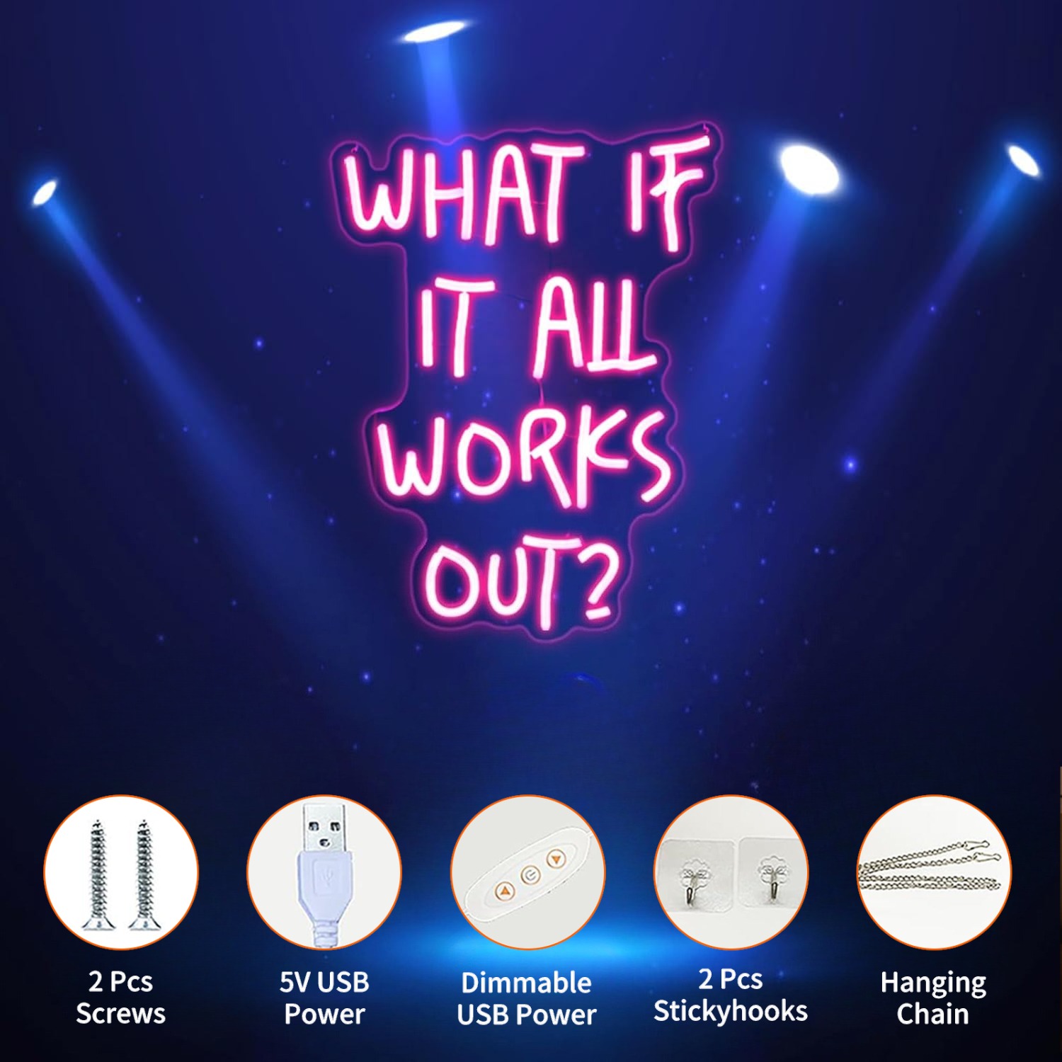 What If It All Works Out? Neon - Home Office What Is It 评论和价格