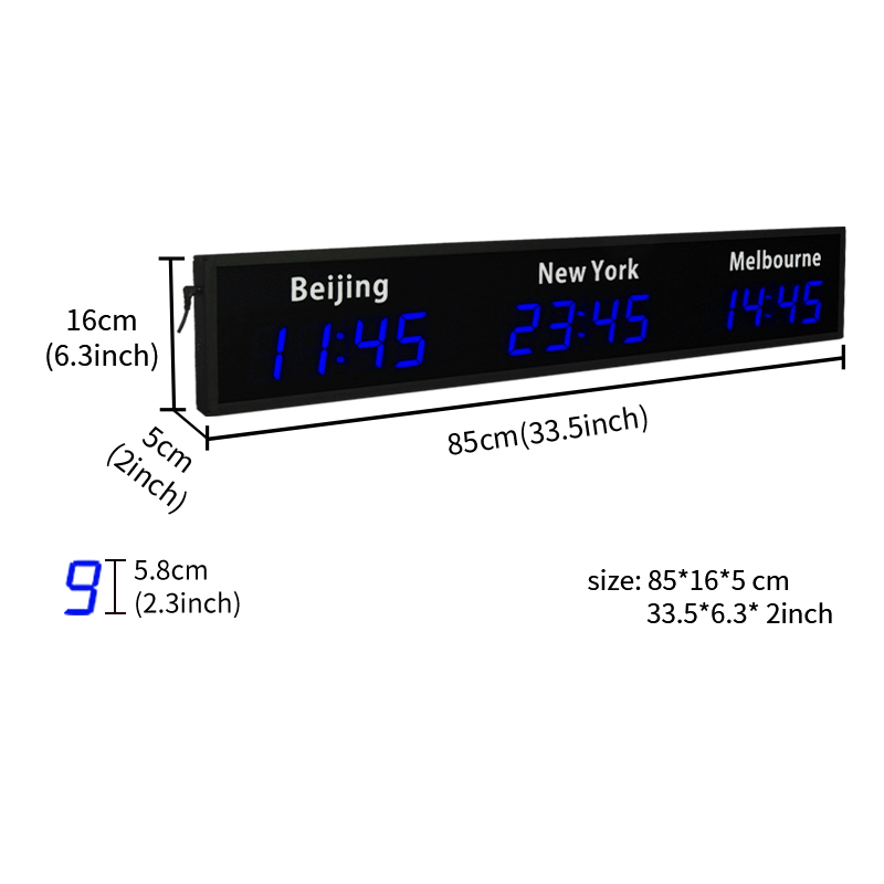 CP034 Digital World Wall Clock - Home Office Updates 评论和价格