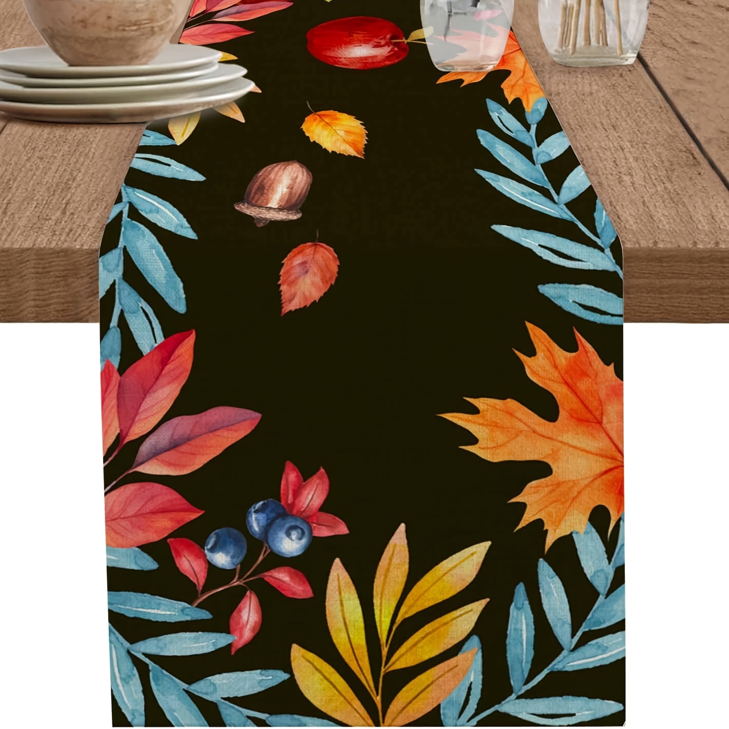 Autumn Leaves Table Runway - R - Home Office Marketing 评论和价格
