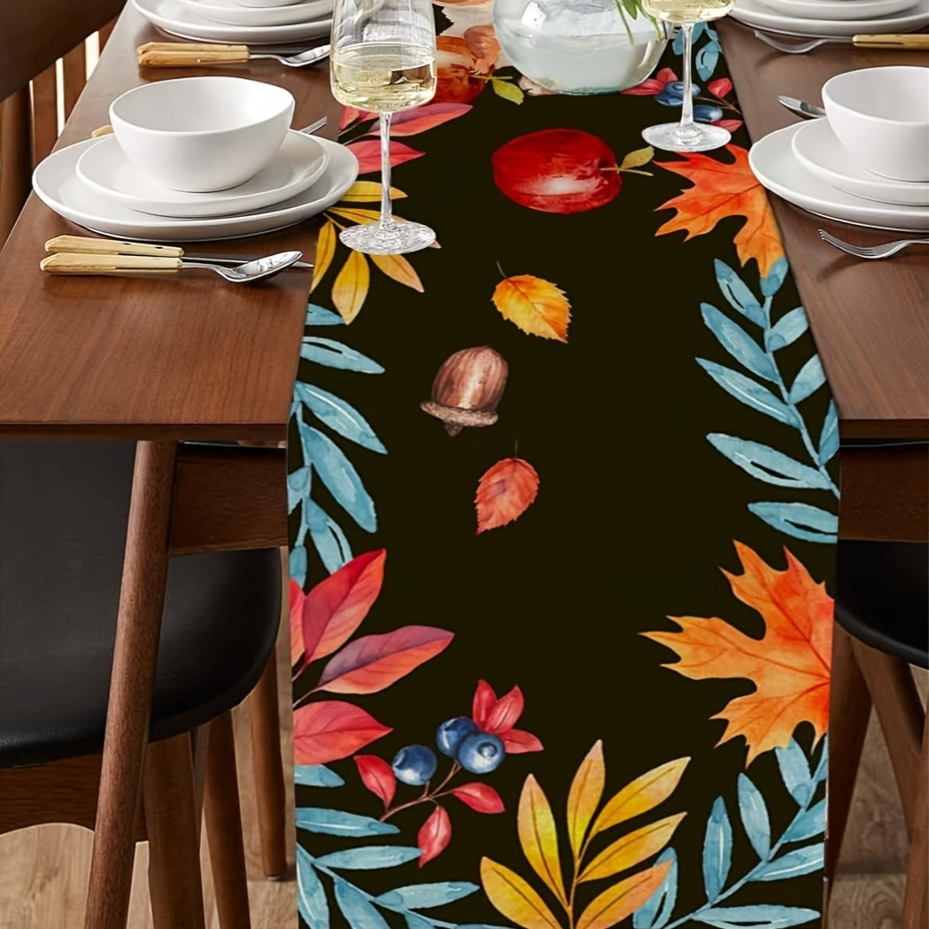 Autumn Leaves Table Runway - R - Home Office Marketing 评论和价格