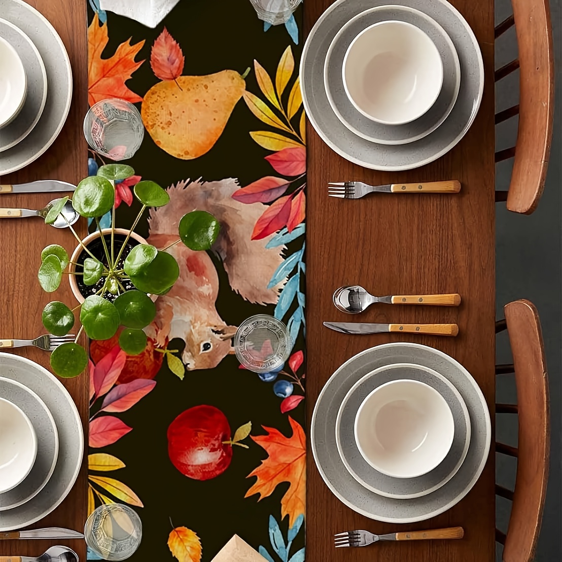 Autumn Leaves Table Runway - R - Home Office Marketing 评论和价格